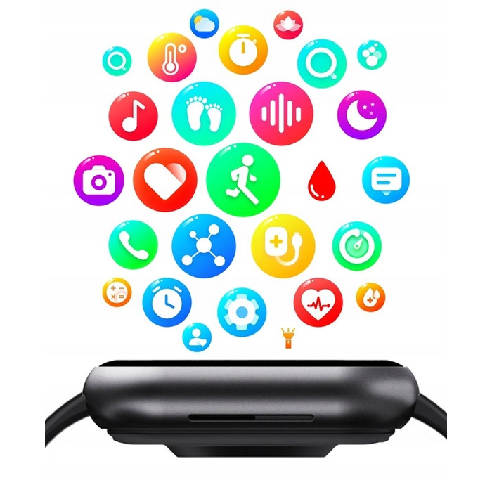 Смарт-годинник Bartomtime eTech58PRO Kardiowatch, унісекс, чорний