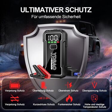 Бустер для автомобіля Starthilfe Powerbank 10000A для 12V авто, пусковий пристрій 9188DE