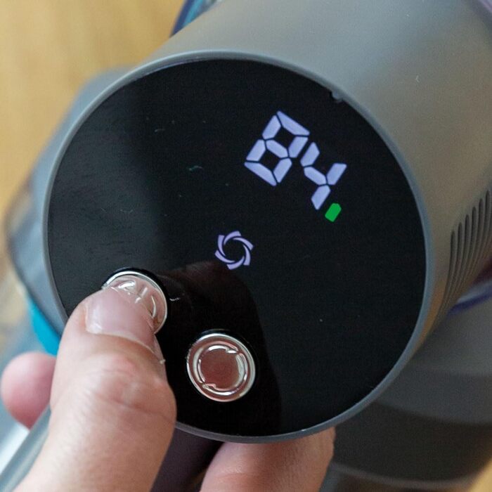 Бездротовий акумуляторний пилосос LIVINGTON Sense IQ з LED-щіткою та гнучким з'єднанням, з функцією розпізнавання бруду та 4-шаровим фільтром, тихий бездротовий пилосос без мішка