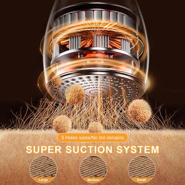Електричний видальник ворсу BUOAZR: 3 режими, LED-дисплей, комплект для чищення, для різних тканин (бежевий)