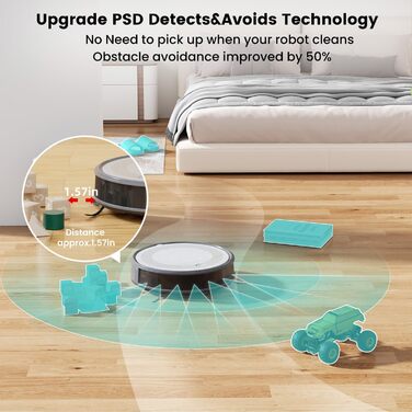 Робот-пилосос LEFANT Gen2 з функцією миття, 12000Pa, автоматичне очищення, LiDAR, Freemove 3.0, 8 тижнів без ручного прибирання (M310)