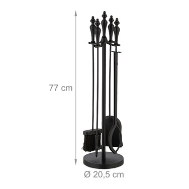 Relaxdays 5-Piece Fireplace Set