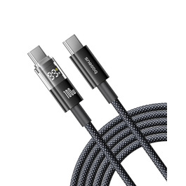 Кабель Baseus 100W USB-C - USB-C 2м з LED-дисплеєм, підтримка PD, QC 4.0 для iPhone, Samsung, MacBook, iPad Pro