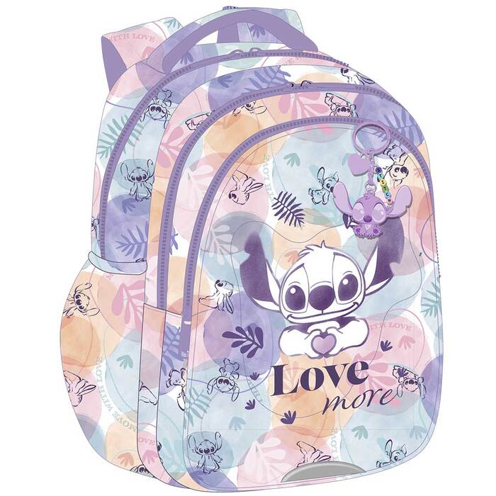 Шкільний багатокомпартментний рюкзак CoolPack Lilo & Stitch, фіолетово-рожевий, 19 л