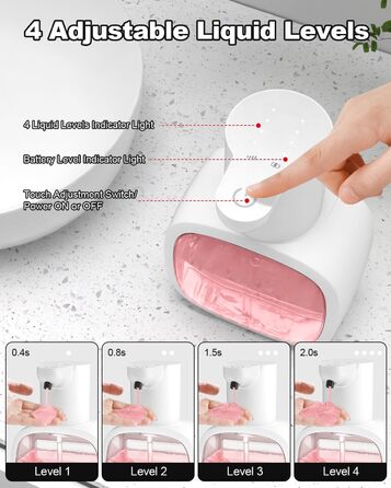 Автоматичний диспенсер для мила Dalugo USB-C з кріпленням на стіну, 500 мл, електричний сенсорний, регульований, для кухні та ванної кімнати