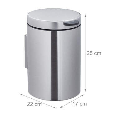 Relaxdays Cosmetic Containers Wall Mounting 3 l