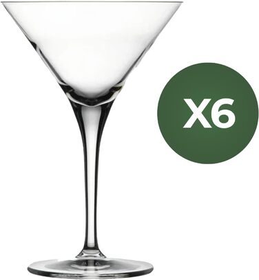 Набір келихів для Мартіні, 6 шт, 175 мл, без свинцю, придатні для миття в посудомийній машині. Келихи для Cosmopolitan, келихи для коктейлів, келихи для вечірок (люкс набір 6 шт)