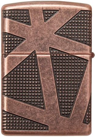 Zippo Armor Lighter, Antique Copper, Geometric Design, 360, One Size