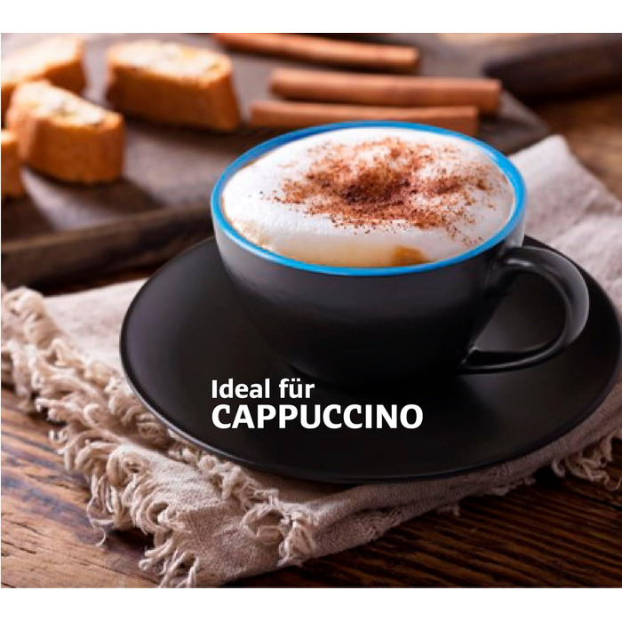MIAMI - 6 x 175 ml Cappuccino Cups with Saucers & Stand/Cappuccino Cup Set - Le Papillon Collection (Colorful)