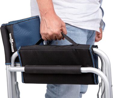 Крісло розкладне Brunner Regista Captain Azzurro/Nero (Чорний/Синій) - комфортне для кемпінгу та відпочинку