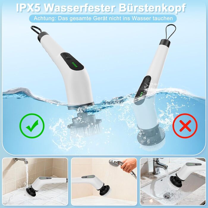 Електрична щітка для прибирання 9 в 1 з набором насадок, акумулятор 3000mAh, для ванної, кухні, авто, плитки