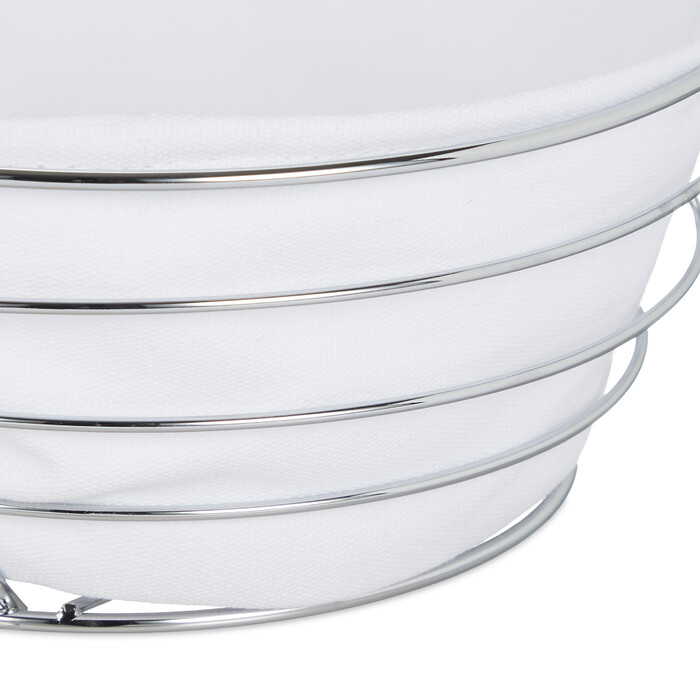 Relaxdays Round Bread Basket Metal with Fabric Insert