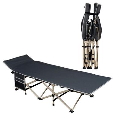 Ліжко складане Yaheetech для кемпінгу, гостьове, сіре 186x66x52 см, вантажопідйомність до 150 кг з сумкою для транспортування