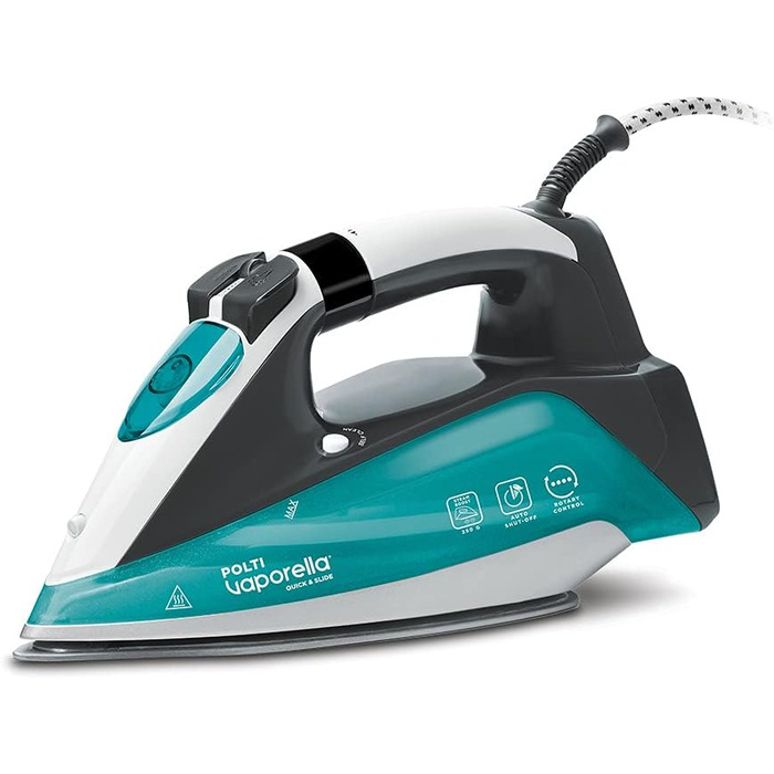 Відпарювач для одягу Polti Vaporella Quick&Slide Qs220 з цифровим дисплеєм та професійною підошвою Pro-Steam, 2400 Вт, потужний паровий удар 250 г