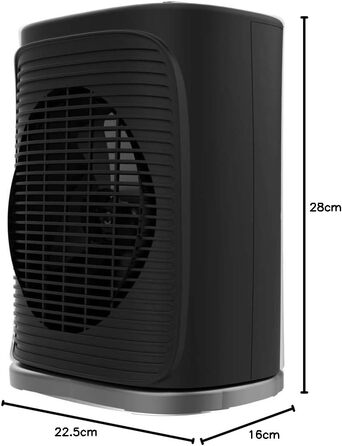Теплова гармата Cecotec ReadyWarm 2070 Max Force, 2000 Вт, 3 режими роботи (охолодження/тепло/жар), 2 рівні потужності, автоматичне вимкнення, чорно-білий
