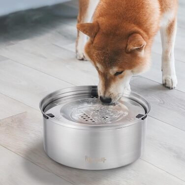Миска для собак без облизування, нержавіюча сталь, миска для пиття собак Anti-Schlabber, неслизька та витокостійка миска для собак, маленьких та середніх собак (3L+1L)