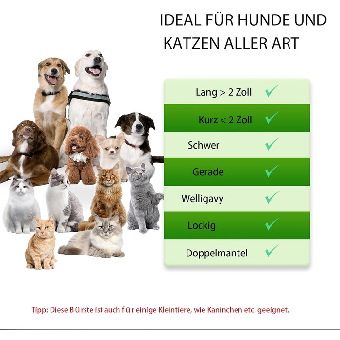 Щітка для собак і котів - самоочисна, легка в очищенні, зменшує випадання шерсті, видаляє волосся, для тварин з довгим та коротким хутром, зелена