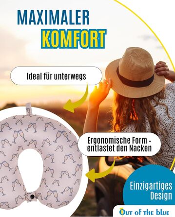 Подушка для шиї Bubbles з мікрогранулятом - компактна, ергономічна, 30x30 см, для подорожей літаком та поїздом