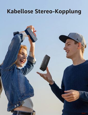 Anker SoundCore 2 Bluetooth колонка, 24 год, IPX7, мікрофон, темно-синій