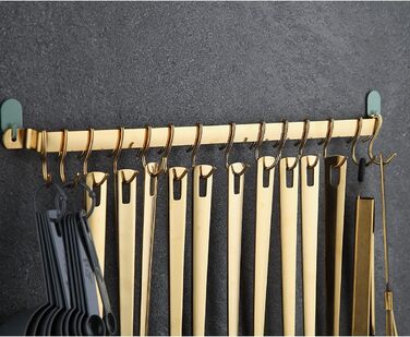 Kyraton Gold Kitchen Utensil Set, 37-Piece Stainless Steel Kitchen Helper Set with Titanium Plating, Kitchen Tool Set with Utensil Holder, Cooking Spoon Set Dishwasher Safe
