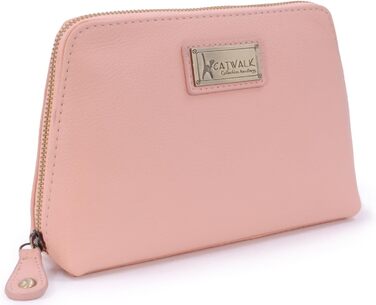 Сумка для косметики Emma, рожева, середнього розміру - шкіряна косметичка для ручної сумки Catwalk Collection