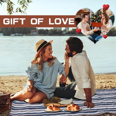 Пікнікова ковдра Boobhone, велика водонепроникна, 3-шарова, 80''x80'' - для кемпінгу та відпочинку