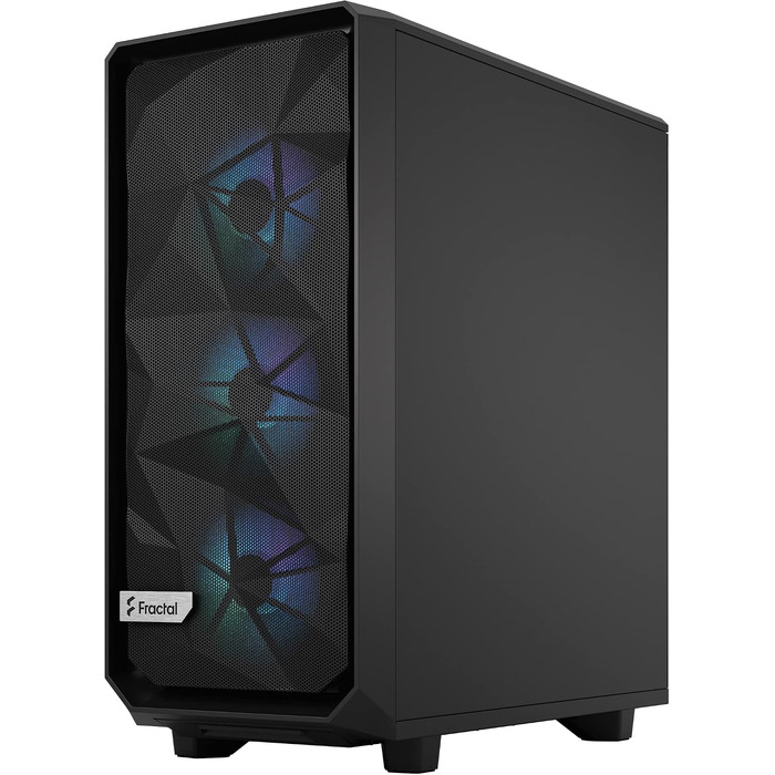 Корпус для ПК Fractal Design Meshify 2 Compact Black ATX Mid Tower, RGB, загартоване скло (Light Tint), високий повітряний потік