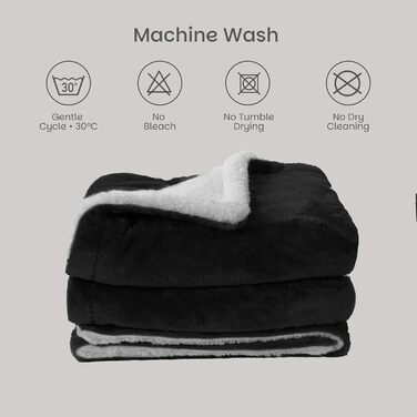 Електрична ковдра з автовимкненням – 130 × 180 см, 9 режимів нагріву + 9-годинний таймер, захист від перегріву до 8 годин, м'яка та приємна до тіла для дому та офісу, чорна