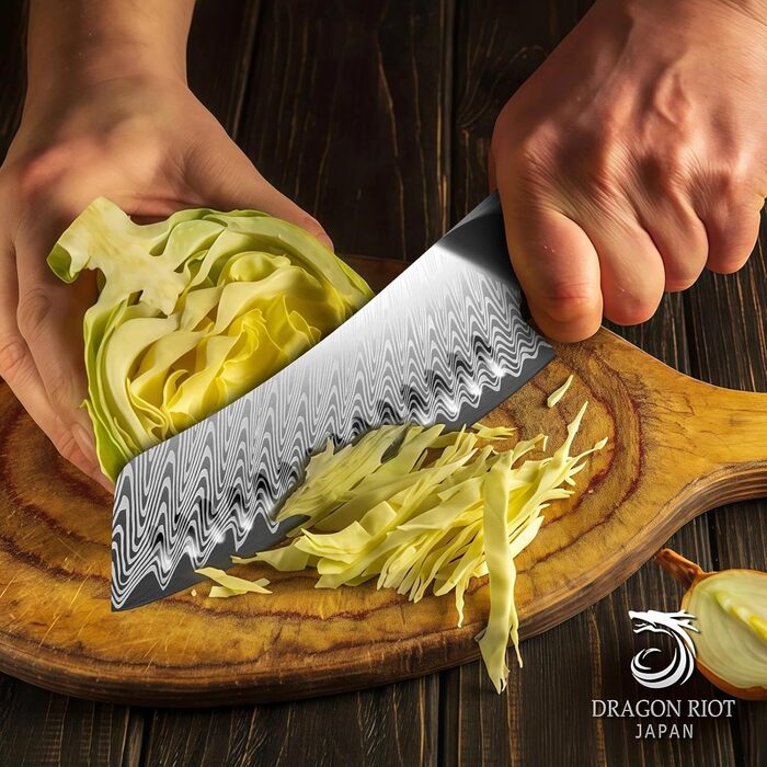 Нож Santoku Dragon Riot - професійний кухонний ніж з ручкою з харчу, з піхвою