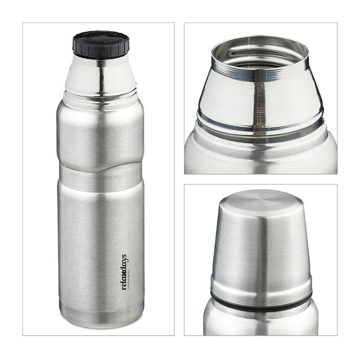 Relaxdays Drinking Bottle with Cup 500 ml