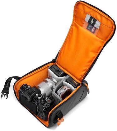 Чохол Lowepro GearUp Creator Box Large II для дзеркальних та бездзеркальних камер, з QuickDoor, з перероблених матеріалів, оранжевий, сірий
