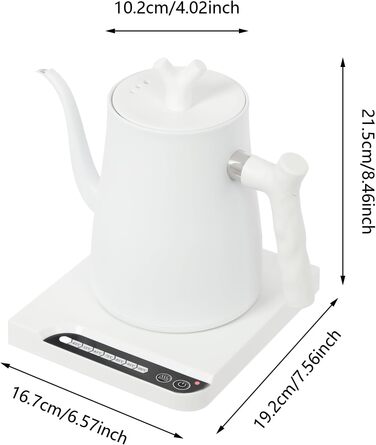 Електричний чайник-гозек Schwanenhals 1L, 1000W, регулювання температури 45-100°C, з підігрівом та захистом від перегріву