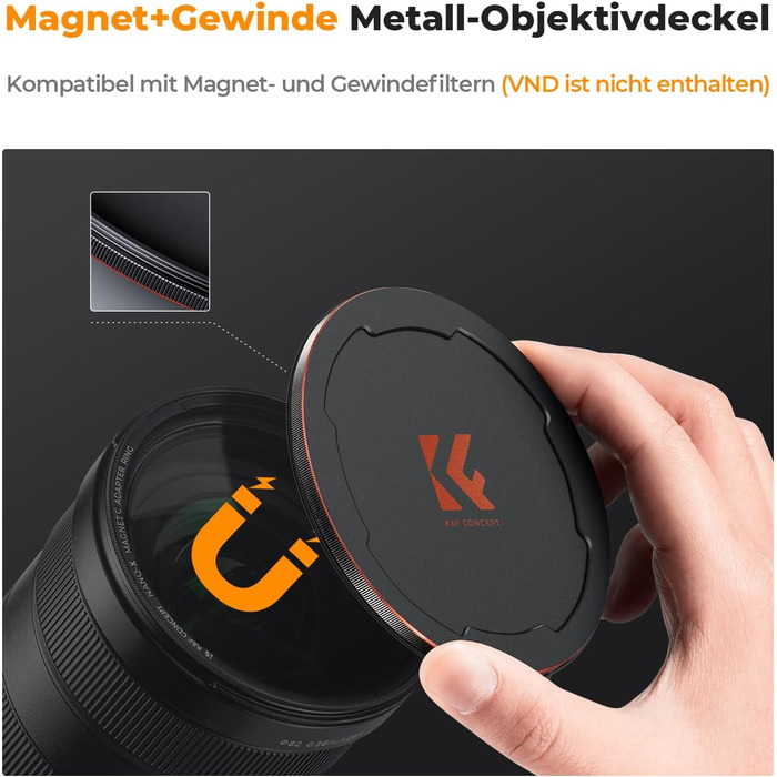 Набір магнітних фільтрів K&F Concept 77mm: CPL, ND8, ND64 з адаптером та чохлом (Nano-Xcel)