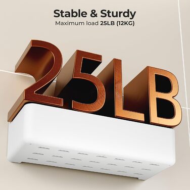 Поличка для душу Orimade без свердління, нержавіюча сталь, 5 шт. - тримач для шампуню, велика місткість, органайзер для ванної кімнати, ABS, білий