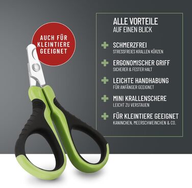 Ножиці ReaVET для обрізання кігтів котів, собак, цуценят та дрібних тварин - ідеальні для щільно прилеглих кігтів. Зручні, легкі та стабільні.