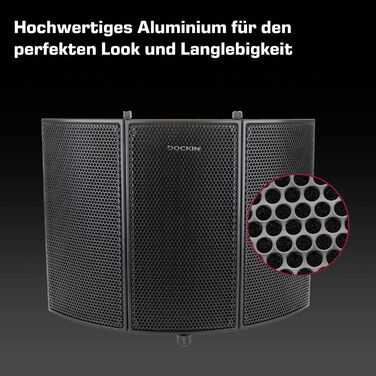 DOCKIN® MP2000: USB мікрофон-конденсатор для ПК, геймінгу, подкастів та стрімінгу. З міцним штативом, Pop-фільтр та Windscreen. Преміум якість звуку.