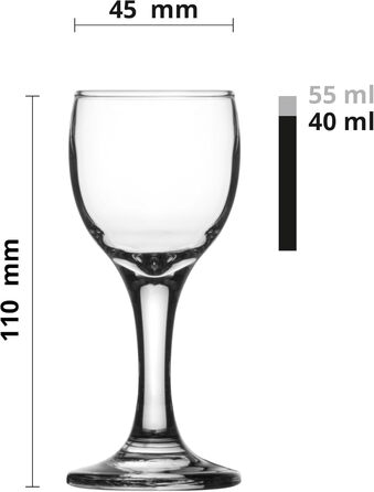 Набір келихів для шнапсу/шоту Glasmark KROSNO 1992 (12 шт, 55 мл) - прозорі, міцне скло, для посудомийної машини