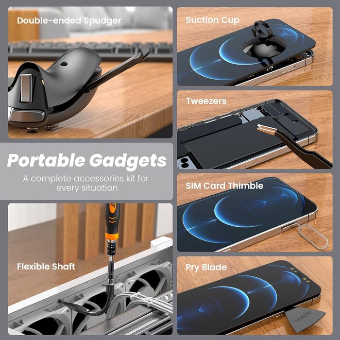 Набір викруток JOREST 155 в 1: міні-набір для ремонту Macbook, Laptop, PC, RC, PS5, Switch, Xbox, iPhone, годинників та окулярів