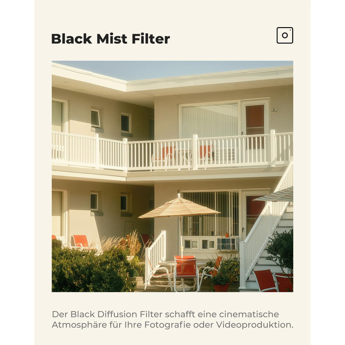 Фільтр K&F Concept 58mm Black Promist 1/4 з оптичного скла з Multi-Nano покриттям для відео та портретної фотографії (Nano-Klear)