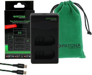 Акумулятор PATONA 2x Protect EN-EL15c 2600mAh + USB-C PD Зарядний пристрій 1500mA для Nikon Z5 Z6 II/III Z7 II Z8 Zf D850 D7500