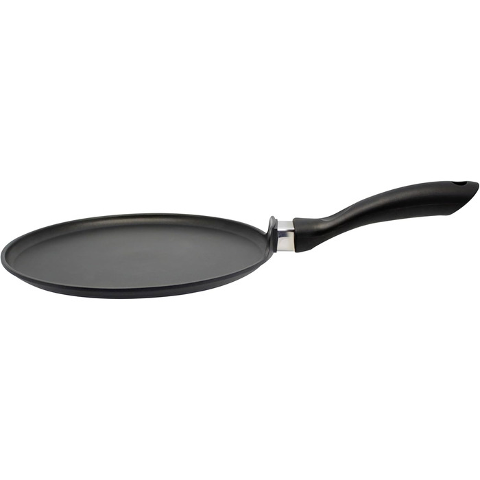 ELO Crepe Pan, 28 cm, ALUCAST - Frying pan made of energy-saving cast aluminum with non-stick coating, suitable for ceramic, gas, electric, and induction cooktops - dishwasher safe, Color: Black (28 cm NEW, Crepe Pan)