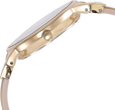 Жіночий годинник-браслет Anne Klein Premium Crystal Accented Resin (Кремовий / Золотий)
