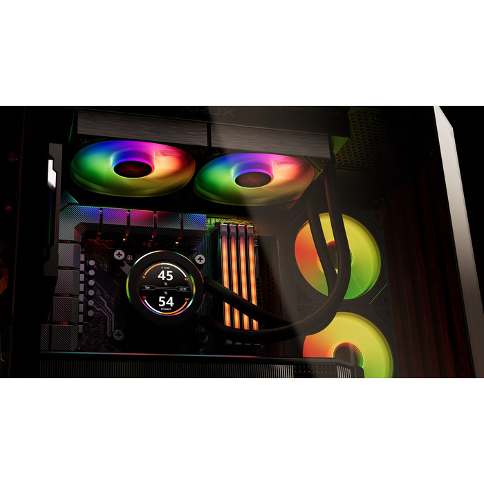 Рідинне охолодження AIO KRUX HydroGlance 240 ARGB з LCD-дисплеєм