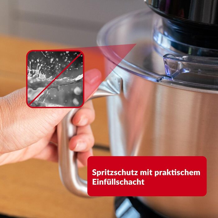 Кухонний комбайн-міксер LEHMANN з набором аксесуарів, 1500 Вт, 12 швидкостей, чаша 5 л, захист від перегріву, планетарний міксер з 3 насадками та захистом від бризок, чорний