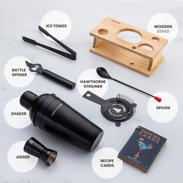 Набір бармена Mixology з підставкою для коктейлів - професійний інструмент для приготування напоїв