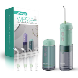 Електрична бездротова іригатор для порожнини рота VOYOR-HEALTH Munddusche WF510 (Зелений). 3 режими, водонепроникність IPX7, портативна модель для дому та подорожей