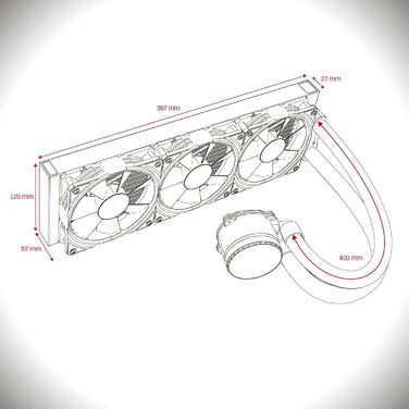 Система водяного охолодження EMPIRE GAMING Guardian G-V20 AIO для ПК – 240 мм, RGB, сумісна з Intel та AMD