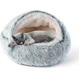 CATISM Cat Bed, Fluffy Cat Blanket, 50cm Cozy Cat Bed for Large Cats/Kittens Washable Snuggle Dog Bed Dog House Soft Comfortable Coffee (Gray-1)