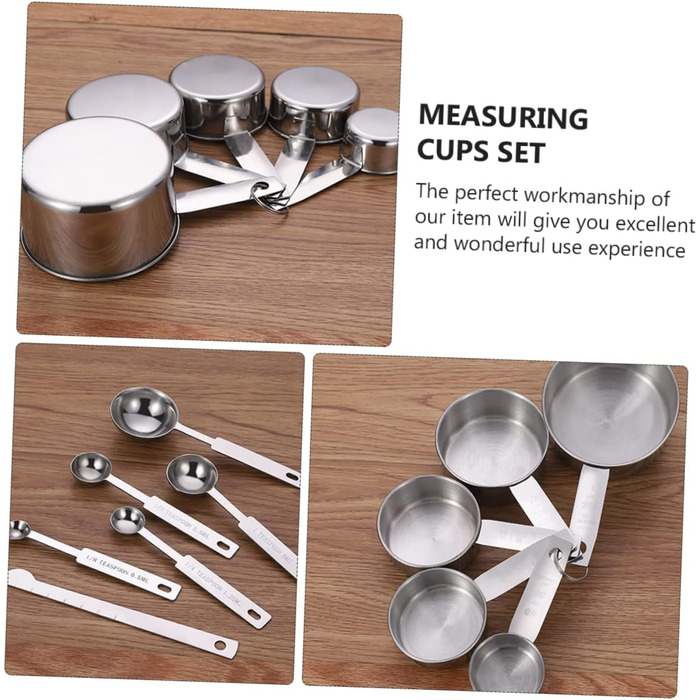 DECHOUS 12-Piece Measuring Spoon Set for Baking - Stainless Steel, Graduated Kitchen Cups, Spoons for Easy Measuring