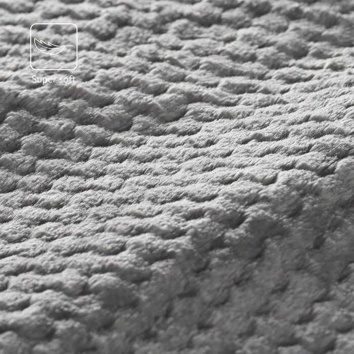 Електрична ковдра Navaris XXL з підігрівом 180x130 см, 3 режими, автовимкнення, пральна - м'яка, темно-сіра